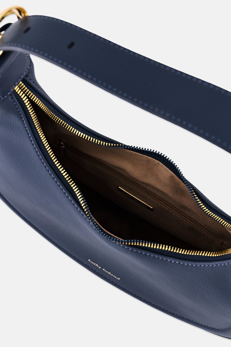 Kathy Ireland Women Brand Logo Shoulder Bag, Slate Blue - Image 2